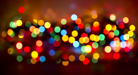 Defocused colored christmas day background.の写真素材