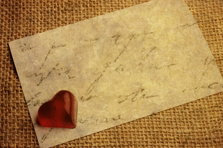 Old vintage heart background.の写真素材