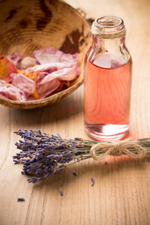 Masage body oil. Aromatherapy oil, spa wellbeing.の写真素材