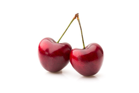Sweet cherry on the white background.の写真素材