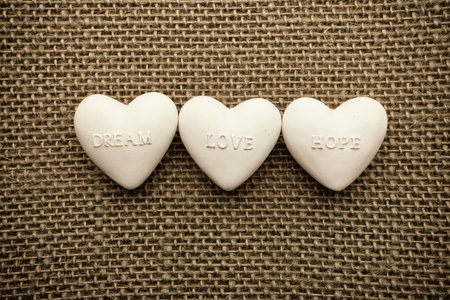 Heart of linen  Old background texture の写真素材