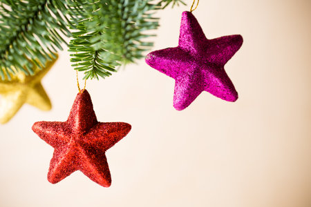 Christmas backgrounds. Christmas decor on the blur background.