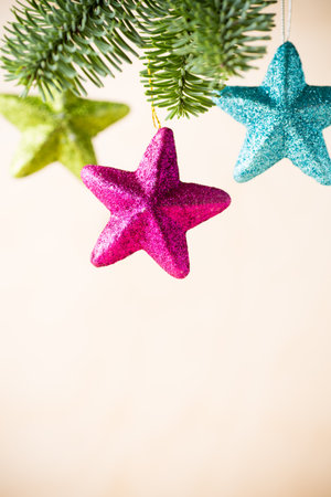 Christmas . Christmas decor on the blur .の写真素材