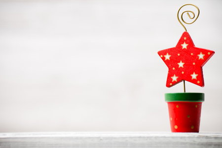 Christmas backgrounds. Christmas decor on the blur background.の写真素材