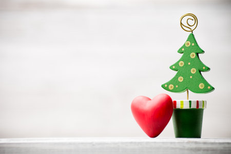 Christmas backgrounds. Christmas decor on the blur background.の写真素材