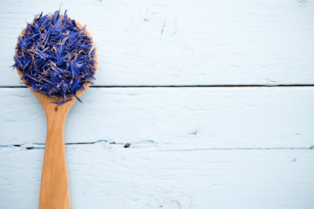 Dried aromatherapy plants,  herbal tea,  homeopathic medicine.の写真素材