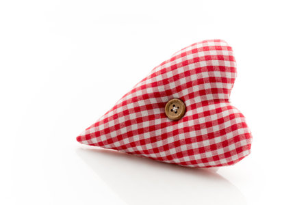 Heart on a isolated background. Rustic heart, studio photography.の写真素材