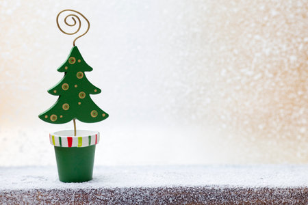 Christmas greeting card with Christmas decorations.の写真素材