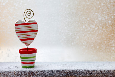 Christmas greeting card with Christmas decorations.の写真素材