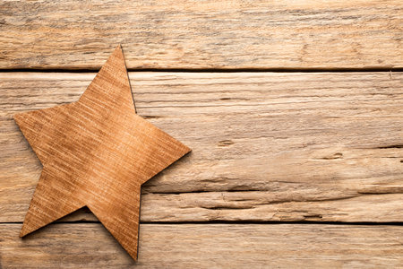 Christmas star decor, greeting card. Christmas background.の写真素材