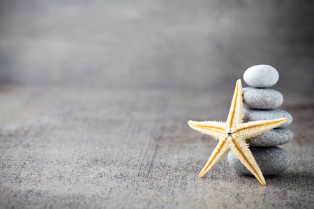 Spa stones treatment scene, zen like concepts.の写真素材