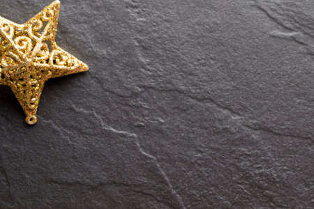 Christmas decoration on the black background.の写真素材