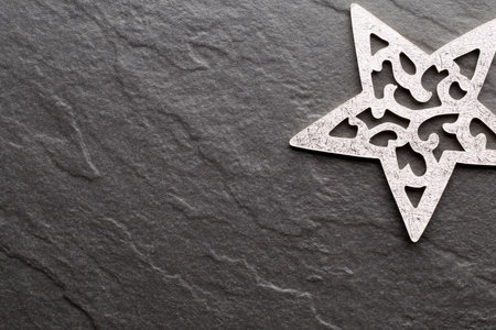 Christmas decoration on the black background.の写真素材