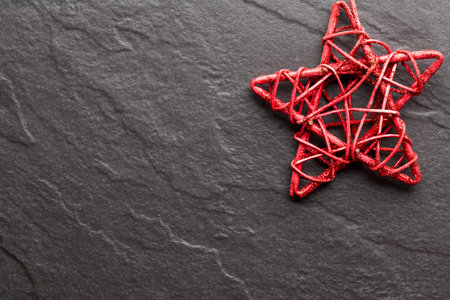 Christmas decoration on the black background.の写真素材