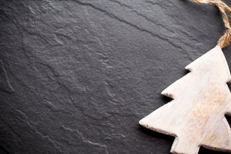 Christmas decoration on the black background.の写真素材