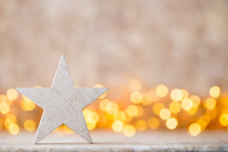 Christmas decoration on the abstract background.の写真素材