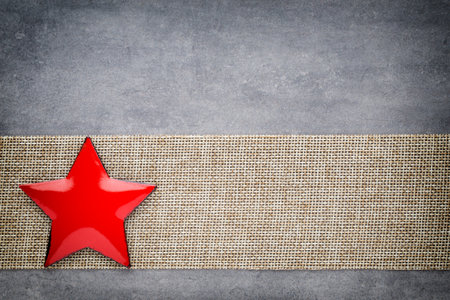 Christmas stars. Greeting card. Christmas pattern. Background on the gray color.の写真素材