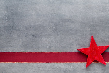 Christmas stars. Greeting card. Christmas pattern. Background on the gray color.の写真素材