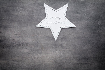 Christmas  decor stars, Christmas greeting card.の写真素材