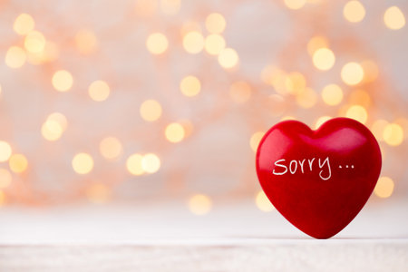 Red hearts the bokeh background. Valentine Day background.の写真素材