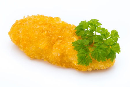 Nugget chiken on the white background.の写真素材