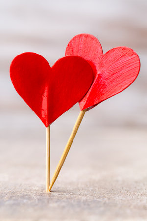 Valentines Day background with hearts.の写真素材