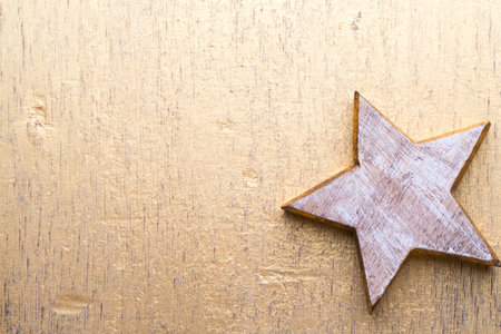 Christmas greeting card with christmas rustic decorations.の写真素材