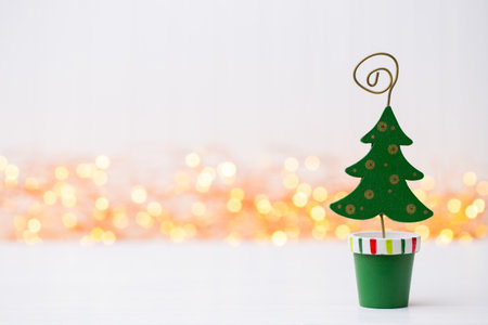 Christmas decoration on a white wooden background.の写真素材