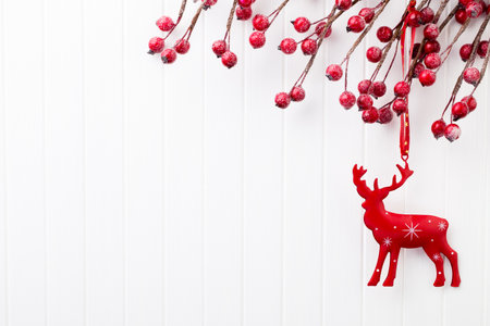 Christmas day decorations on a white background.の写真素材