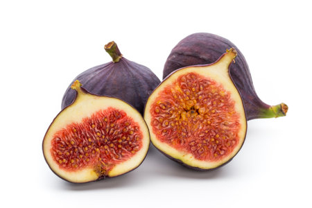 Fresh fig, isolated on white background.の写真素材