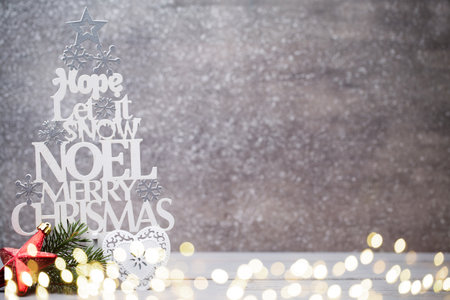 Christmas greeting card, retro symbol xmas.の写真素材
