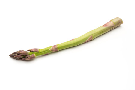  Bio fresh green asparagus isolated on white background.の写真素材