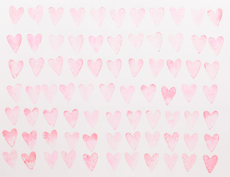 Abstract watercolor red, pink heartの写真素材