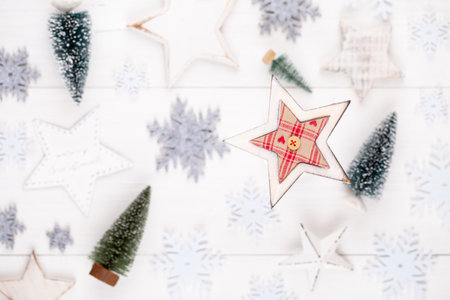 Vintage Christmas  with Christmas decoration.の写真素材