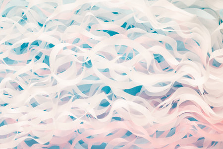 Abstract pink, blue and white ribbon background.の写真素材