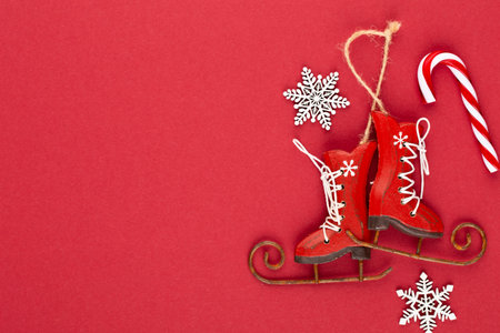 Christmas background. Star golden glitter. Holidays background, flat lay.の写真素材