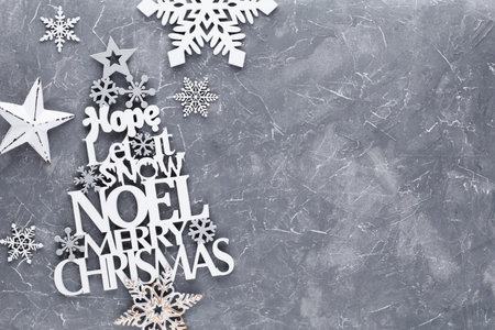 Christmas tree, Noel wish, spruce of the letters.の写真素材