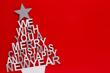 Christmas tree, Noel wish, spruce of the letters.の写真素材