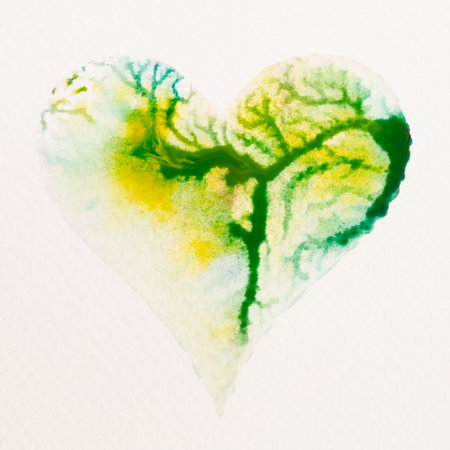 Watercolor heart. Valentines day Greating card, love, relationship, art, painting.の写真素材