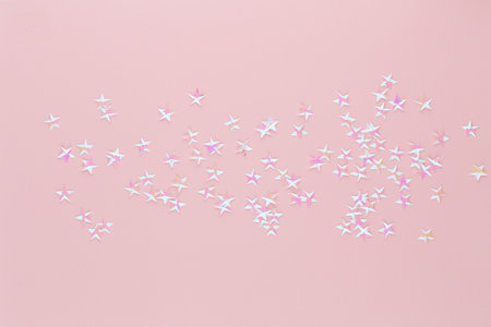 Christmas star, decor on pastel colored background. Christmas or New Year minimal concept.の写真素材