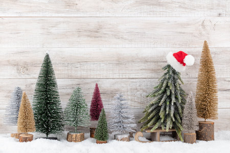 Christmas background. Christmas tree and decorations.の写真素材