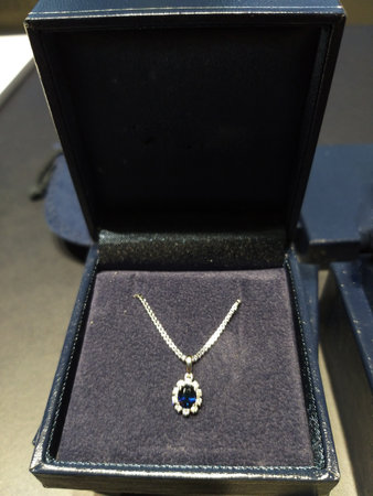 a necklace in a  boxの写真素材