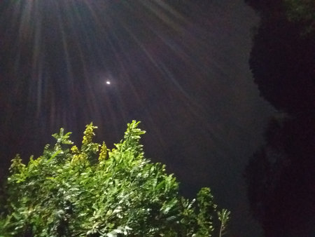 panorama of a sky during the nightの写真素材