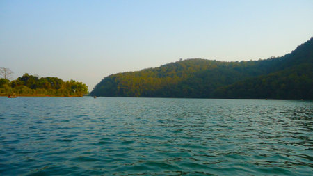 tranquility and peace while on vacationの写真素材