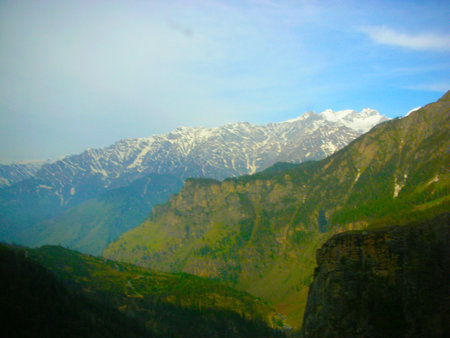 the mountain ranges in north indiaの写真素材
