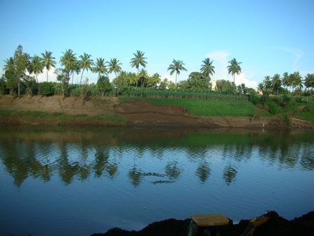 a landscape view in south indiaの写真素材