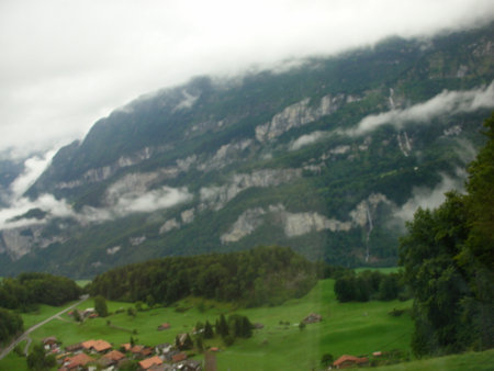 a panoramic view during a road tripの写真素材