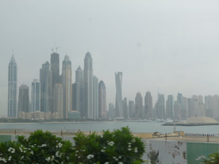 a lovely view of an urban waterfrontの写真素材