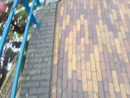 the wooden floor of the bridgeの写真素材