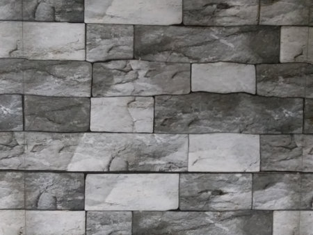 white and black tiles on wallの写真素材